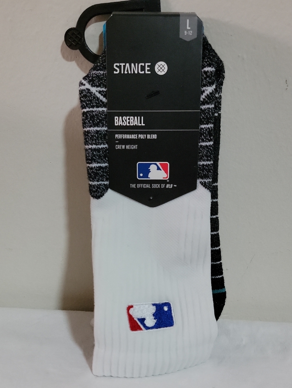 Stance Men's Crew Baseball Socks- 1 Pair Size L 9-12